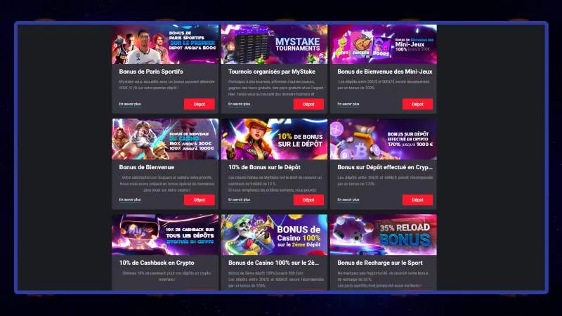 Bonus at MyStake Casino